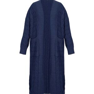 Cable knit Long Cardigan